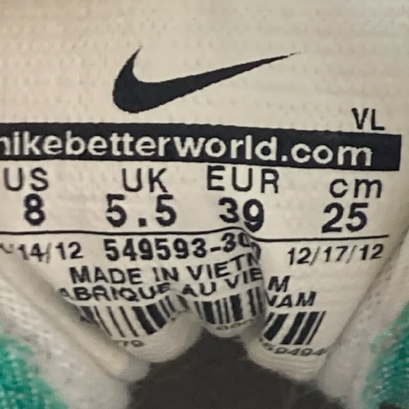 NIKE Lunar Duet Sport Golf Shoes | Women's 8 | Teal - Picture 7 of 10